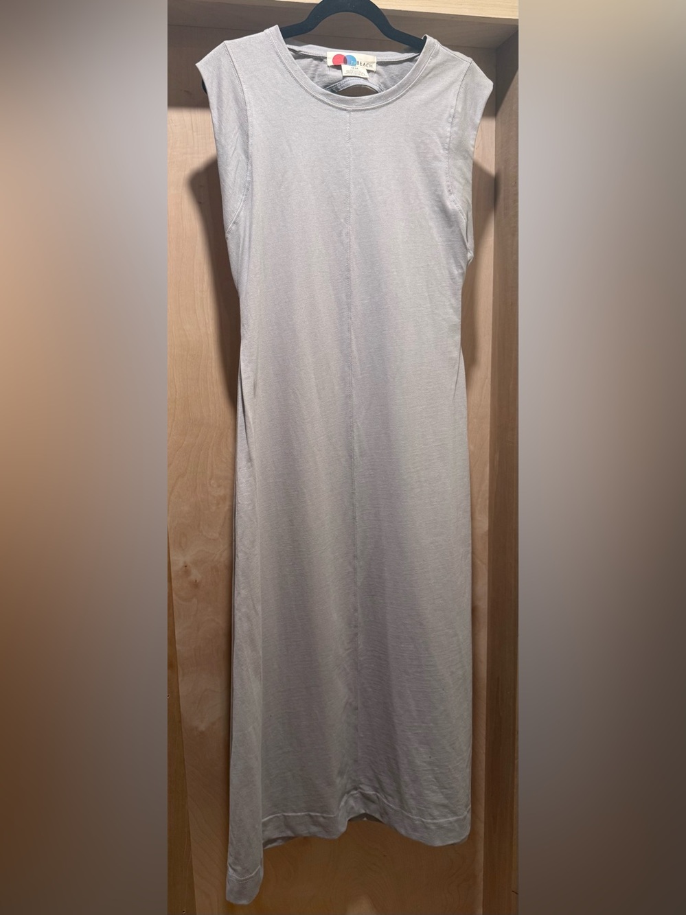 Free People Beach Maxi Light Gray Sleeveless Dress Size Medium New
